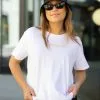 MOSS COPENHAGEN Liv Organic Rubber Print Tee -Lee Butikk k mc 15202 white 230515 fs 1