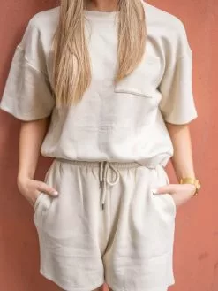 MOSS COPENHAGEN Isora Ima Q Short Sleeve Sweatshirt