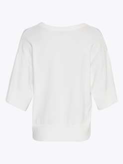MOSS COPENHAGEN Eslina Rachelle 2/4 V-Neck Pullove -Lee Butikk k mc 17626 egret 230328 pa 2