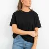 Selected Femme Essential Short Sleeve Boxy Tee -Lee Butikk k sf 16087919 black 230125 fs 1