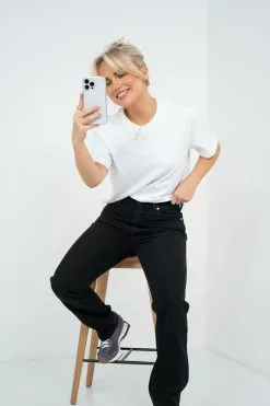 Selected Femme Essential Short Sleeve Boxy Tee -Lee Butikk k sf 16087919 white 230210 fs 1