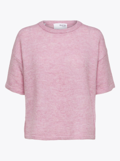 Selected Femme Liliana ME 2/4 Knit O-Neck -Lee Butikk k sf 16089160 slilac 230302 pa 1